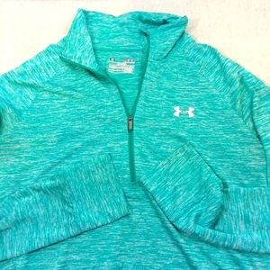 Under Armour 1/4 Zip Jacket Womens Sz Med Semi Fitted Medium Collared